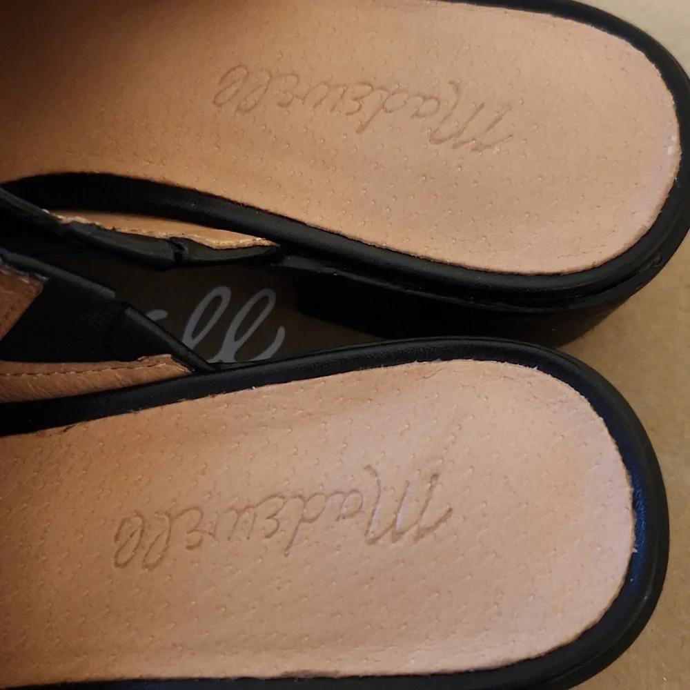Madewell Black Leather Women's Mules - Picture 6 of 8